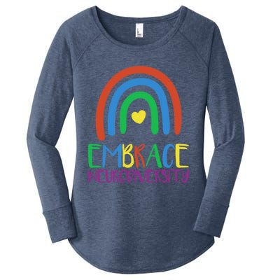 Autism Infinity Symbol Embrace Neurodiversity Gift Women's Perfect Tri Tunic Long Sleeve Shirt