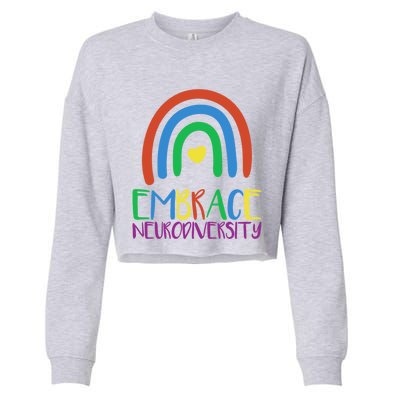 Autism Infinity Symbol Embrace Neurodiversity Gift Cropped Pullover Crew