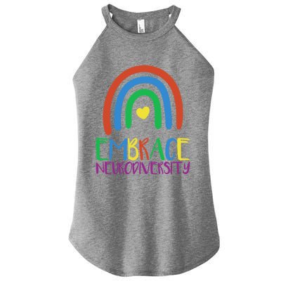 Autism Infinity Symbol Embrace Neurodiversity Gift Women's Perfect Tri Rocker Tank