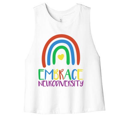 Autism Infinity Symbol Embrace Neurodiversity Gift Women's Racerback Cropped Tank