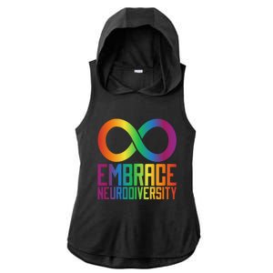 Autism Infinity Symbol Embrace Neurodiversity Cool Gift Ladies PosiCharge Tri-Blend Wicking Draft Hoodie Tank