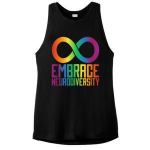 Autism Infinity Symbol Embrace Neurodiversity Cool Gift Ladies PosiCharge Tri-Blend Wicking Tank