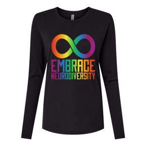 Autism Infinity Symbol Embrace Neurodiversity Cool Gift Womens Cotton Relaxed Long Sleeve T-Shirt