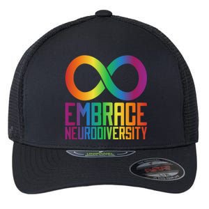 Autism Infinity Symbol Embrace Neurodiversity Cool Gift Flexfit Unipanel Trucker Cap