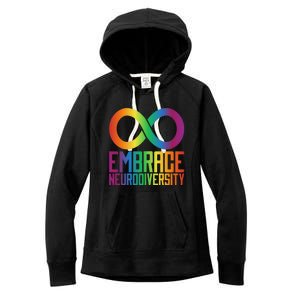 Autism Infinity Symbol Embrace Neurodiversity Cool Gift Women's Fleece Hoodie