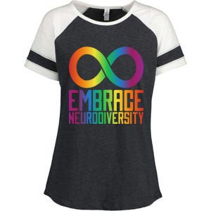 Autism Infinity Symbol Embrace Neurodiversity Cool Gift Enza Ladies Jersey Colorblock Tee