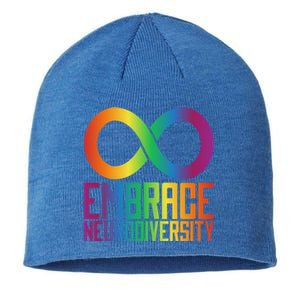 Autism Infinity Symbol Embrace Neurodiversity Cool Gift Sustainable Beanie