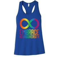 Autism Infinity Symbol Embrace Neurodiversity Cool Gift Women's Racerback Tank