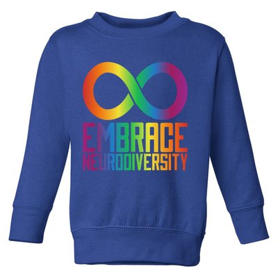 Autism Infinity Symbol Embrace Neurodiversity Cool Gift Toddler Sweatshirt