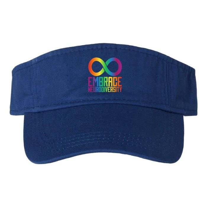 Autism Infinity Symbol Embrace Neurodiversity Cool Gift Valucap Bio-Washed Visor