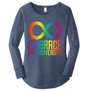 Autism Infinity Symbol Embrace Neurodiversity Cool Gift Women's Perfect Tri Tunic Long Sleeve Shirt