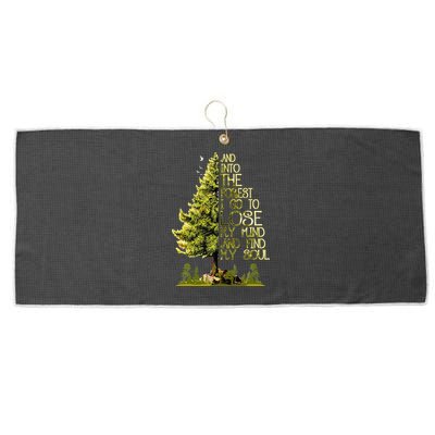 And Into The Forest I Go To Lose My Mind And Find My Soul Large Microfiber Waffle Golf Towel