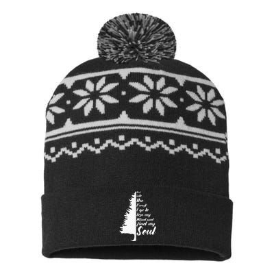 And Into The Forest I go to Lose My mind And Find My Soul USA-Made Snowflake Beanie