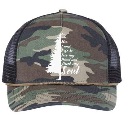 And Into The Forest I go to Lose My mind And Find My Soul Retro Rope Trucker Hat Cap