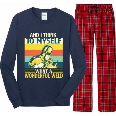 And I Think To Myself What A Wonderful Weld Welder Welding Long Sleeve Pajama Set