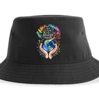 And I Think To Myself What A Wonderful World Earth Day Long Sleeve Sustainable Bucket Hat