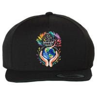 And I Think To Myself What A Wonderful World Earth Day Long Sleeve Wool Snapback Cap