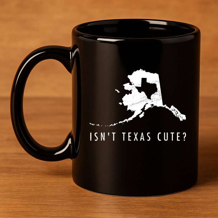 Alaska Isnt Texas Cute Funny Map Gift 11oz C Handle Ceramic Mug