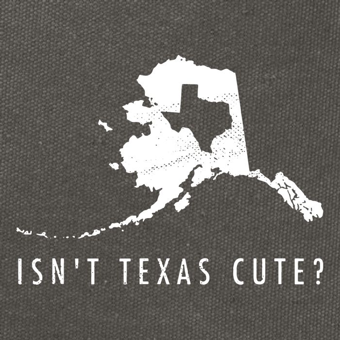 Alaska Isnt Texas Cute Funny Map Gift Cotton Canvas Backpack