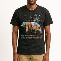 And Into The Forest I Go To Lose My Mind Camping Bear Tall T-Shirt