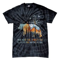 And Into The Forest I Go To Lose My Mind Camping Bear Tie-Dye T-Shirt