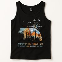 And Into The Forest I Go To Lose My Mind Camping Bear Tank Top