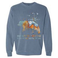 And Into The Forest I Go To Lose My Mind Camping Bear Garment-Dyed Sweatshirt