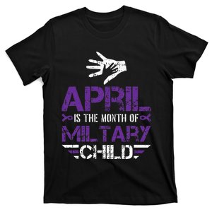 April Is The Month Of The Military Child Army Soldier T-Shirt