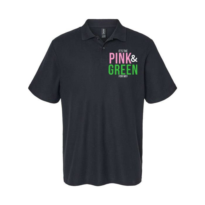 A Its The Pink And Green For Me Sorority Softstyle Adult Sport Polo