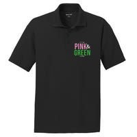 A Its The Pink And Green For Me Sorority PosiCharge RacerMesh Polo