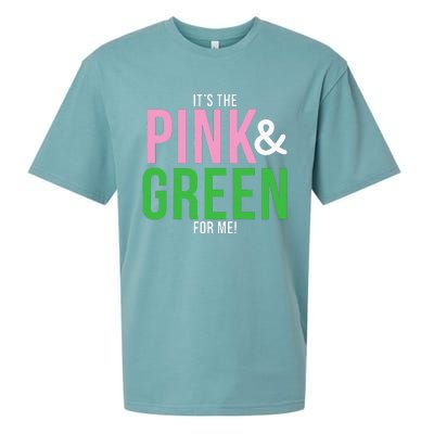 A Its The Pink And Green For Me Sorority Sueded Cloud Jersey T-Shirt