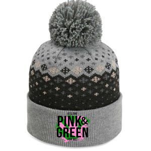 A ItS The Pink And Green For Me Sorority The Baniff Cuffed Pom Beanie