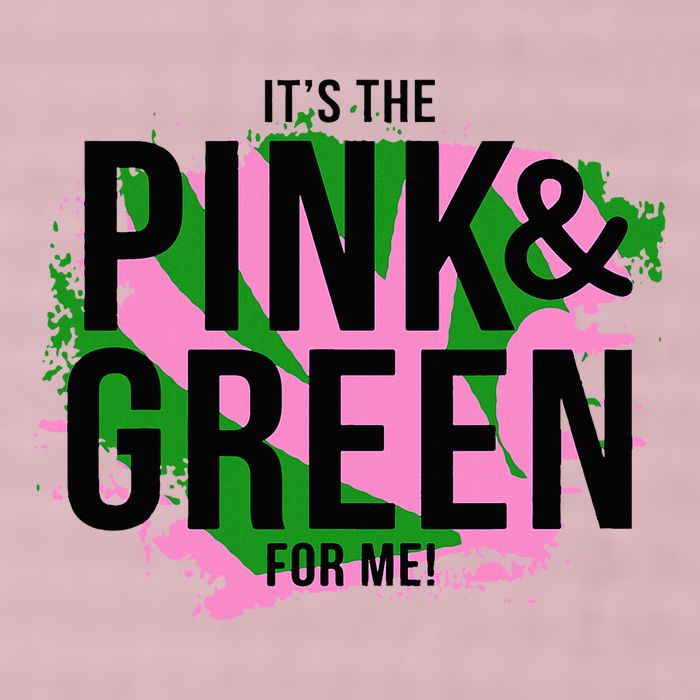 A ItS The Pink And Green For Me Sorority 25L Jumbo Tote