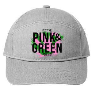 A ItS The Pink And Green For Me Sorority 7-Panel Snapback Hat