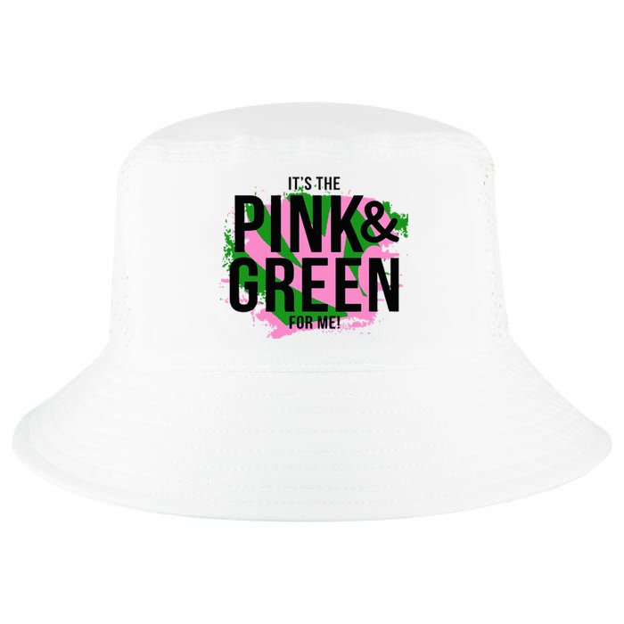 A ItS The Pink And Green For Me Sorority Cool Comfort Performance Bucket Hat