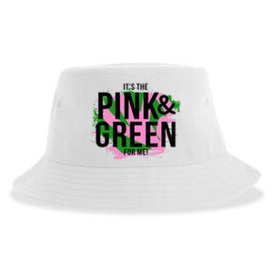 A ItS The Pink And Green For Me Sorority Sustainable Bucket Hat