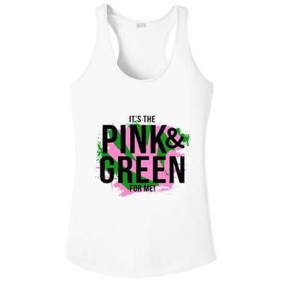 A ItS The Pink And Green For Me Sorority Ladies PosiCharge Competitor Racerback Tank