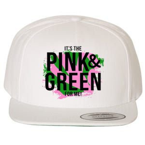 A ItS The Pink And Green For Me Sorority Wool Snapback Cap