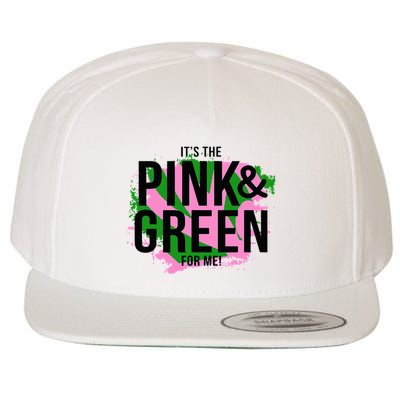 A ItS The Pink And Green For Me Sorority Wool Snapback Cap