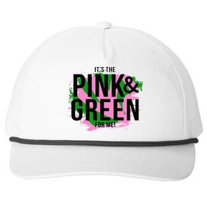 A ItS The Pink And Green For Me Sorority Snapback Five-Panel Rope Hat