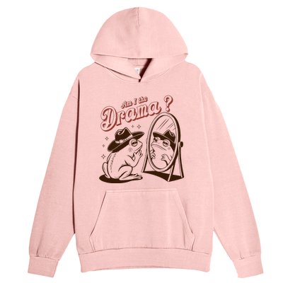 Am I The Drama Retro Mental Health Cowboy Frog Urban Pullover Hoodie