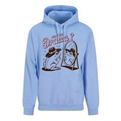 Am I The Drama Retro Mental Health Cowboy Frog Unisex Surf Hoodie