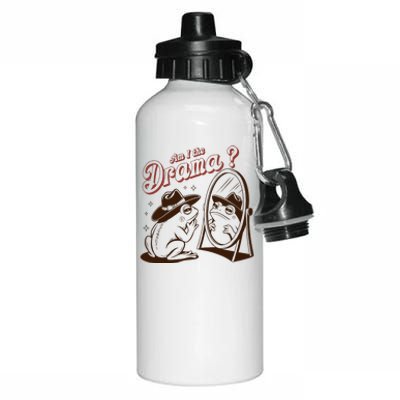 Am I The Drama Retro Mental Health Cowboy Frog Aluminum Water Bottle