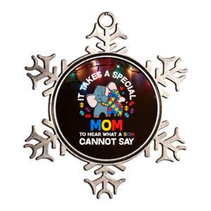 Autism It Takes A Special Mom Autistic Son Proud Autism Mom Metallic Star Ornament