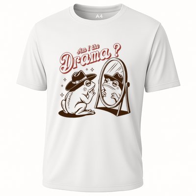 Am I The Drama Funny Vintage Retro Mental Health Cowboy Frog Performance Shirt