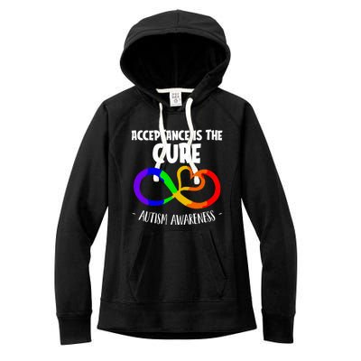 Acceptance Is The Cure Autism Awareness Unique Gift Women's Fleece Hoodie