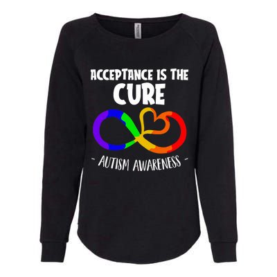 Acceptance Is The Cure Autism Awareness Unique Gift Womens California Wash Sweatshirt