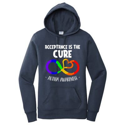 Acceptance Is The Cure Autism Awareness Unique Gift Women's Pullover Hoodie