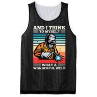 And I Think To Myself What A Wonderful Weld Welding Welder Mesh Reversible Basketball Jersey Tank