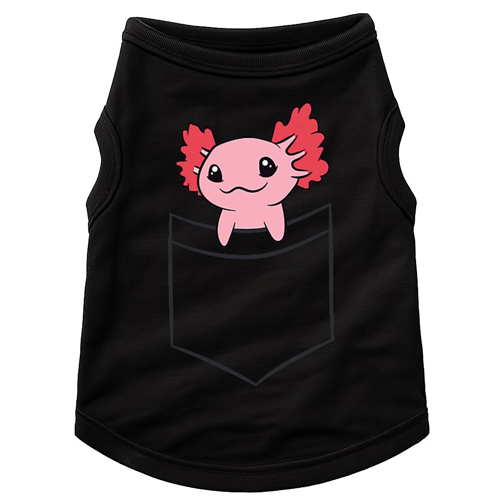 Axolotl In The Pocket Cute Baby Axolotl Doggie Tank